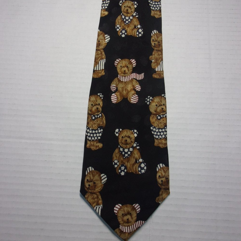 Addiction Teddy Bears 100% Silk Necktie